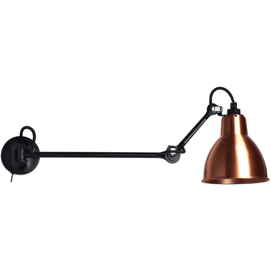 Gras N204 L40 Adjustable Wall Long Straight Arm Copper Shade, E27, IP20