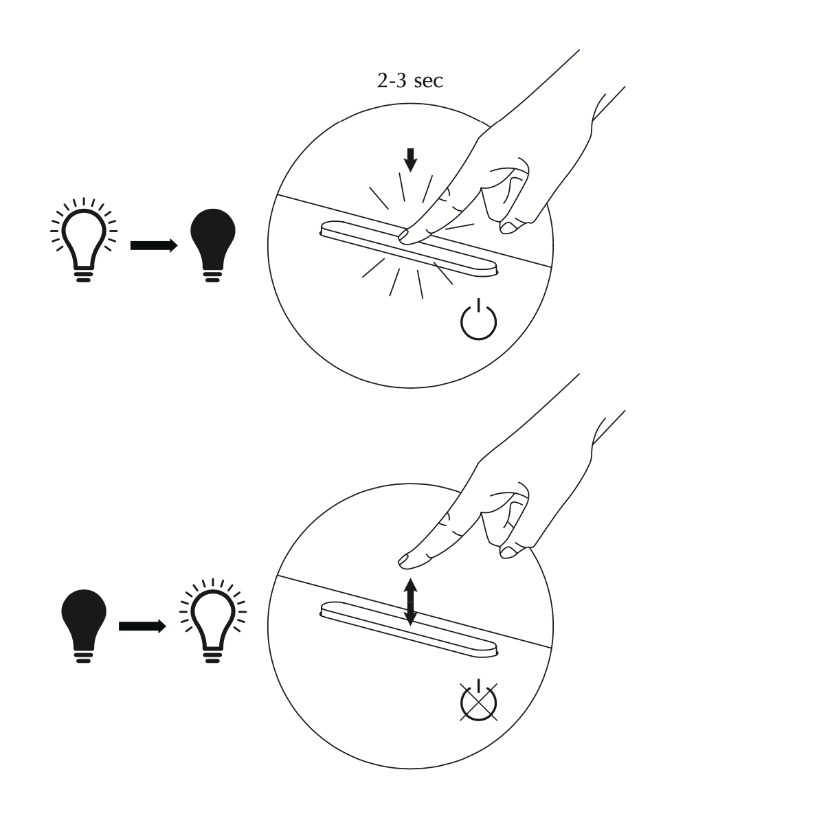 Hazel Linear Pendant, Black, LED Tunable White, Touch Dim