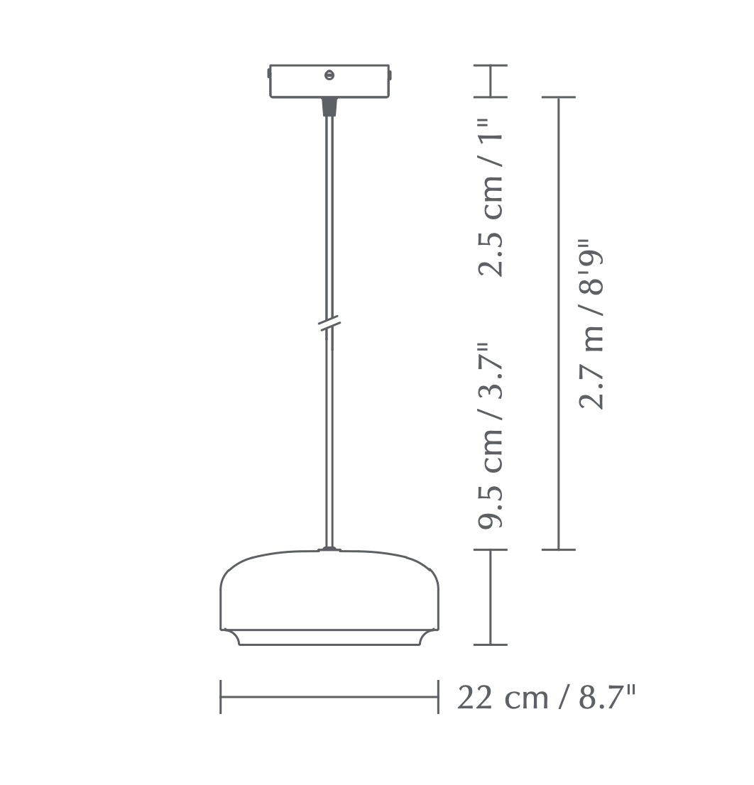 Hazel Pendant, Black, LED, Triac Dim