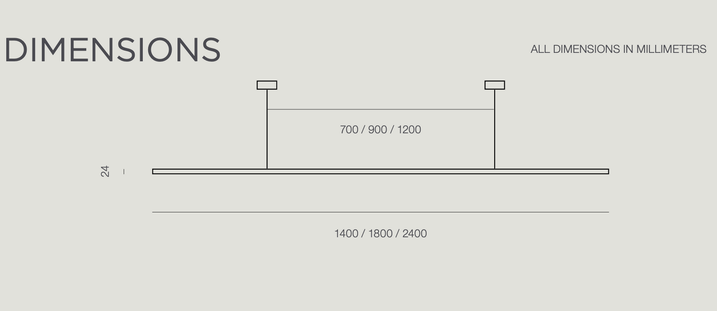 Highline Linear Pendant, White, LED, Surface Mount, IP20