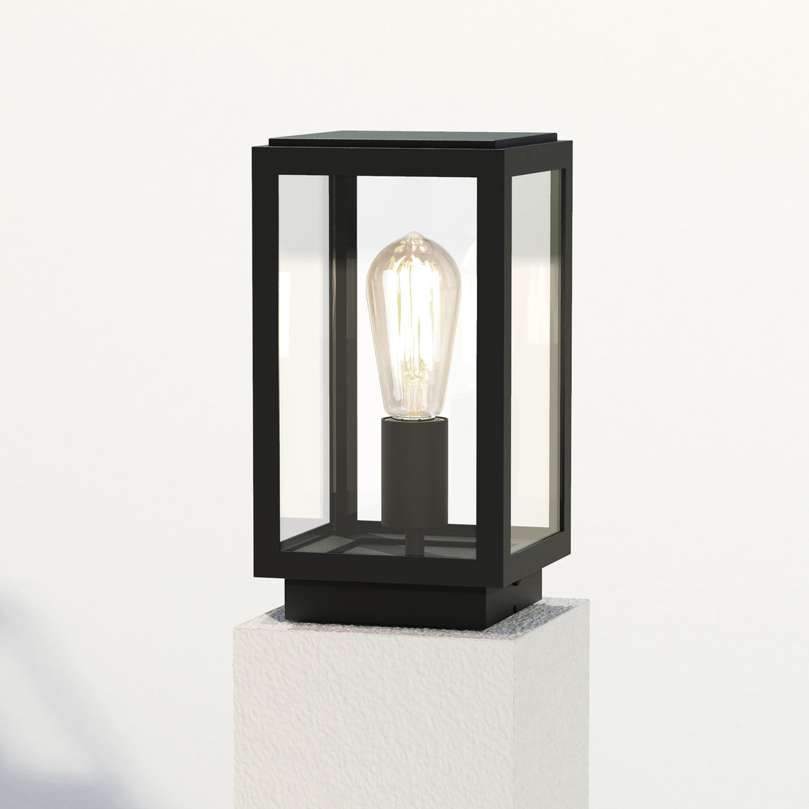 Homefield, Post Light, Black, E27, IP44