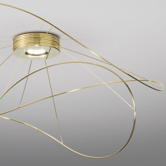 Hoops Ceiling 3, Gold, LED, Phase Dim, IP20