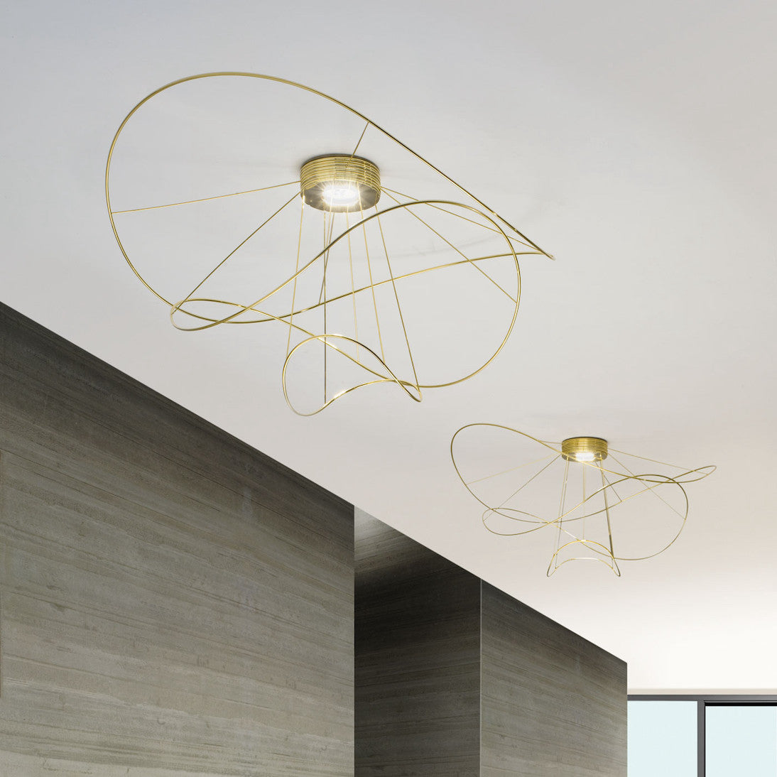 Hoops Ceiling 2, Gold, LED, Phase Dim, IP20
