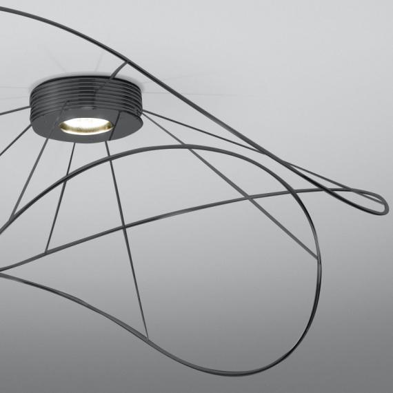 Hoops Ceiling 2, Black, LED, Phase Dim, IP20