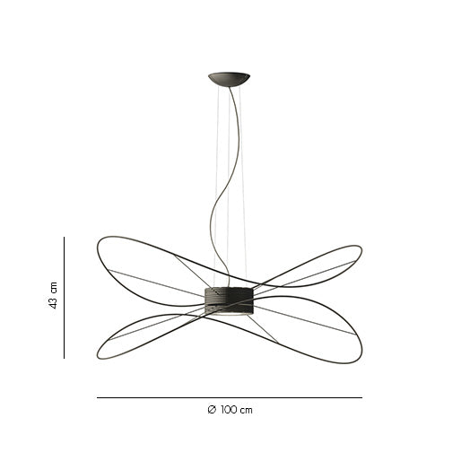 Hoops Pendant 2, Black, LED, Phase Dim, IP20