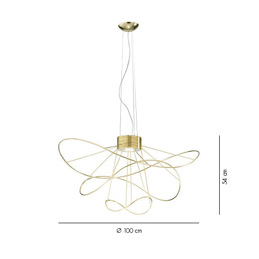 Hoops Pendant 3, Gold, LED, Phase Dim, IP20