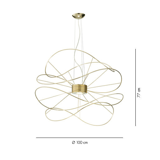 Hoops Pendant 4, Gold, LED, Phase Dim, IP20