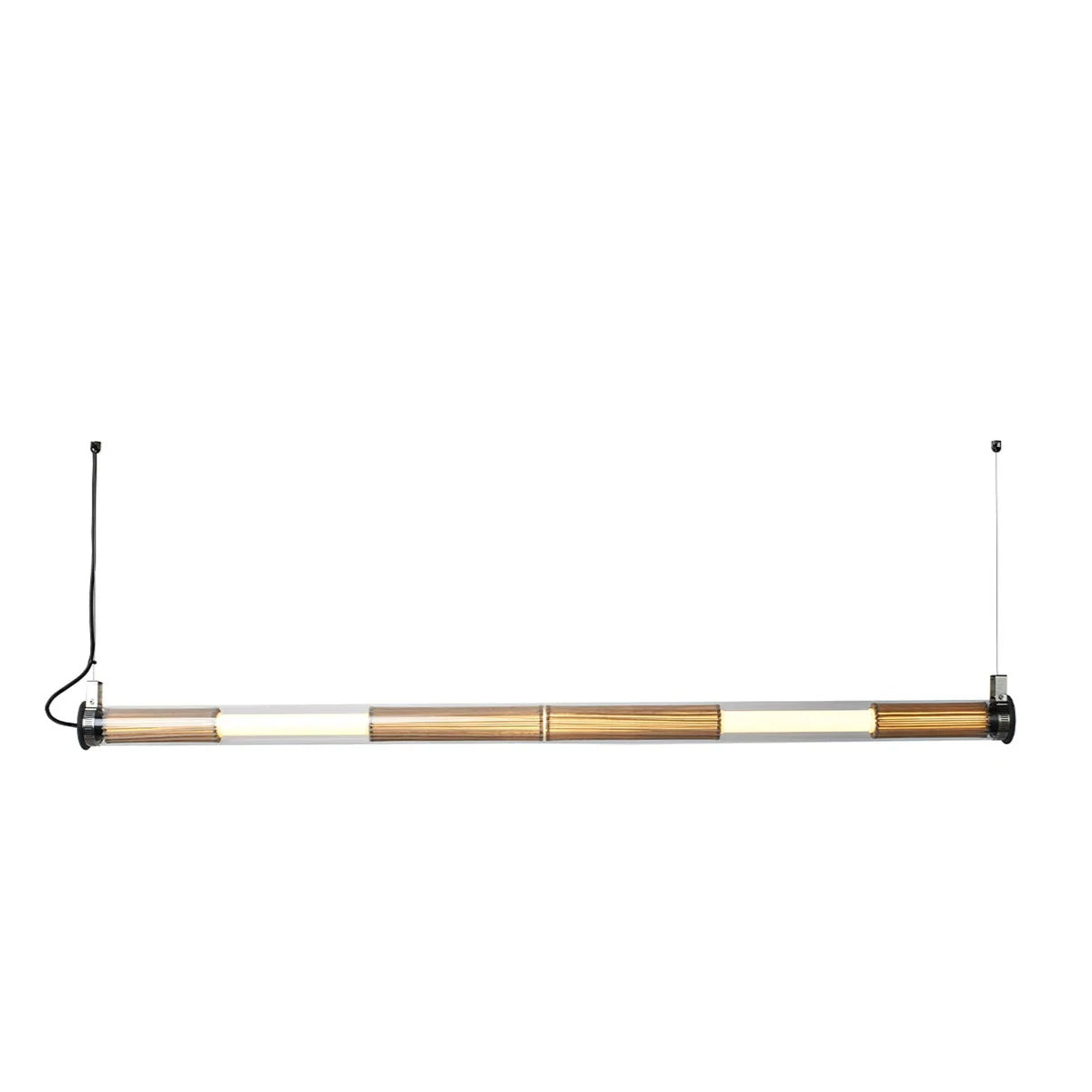 Tube 360 Pendant, Horizontal, 162 cm, White with Gold, LED, Triac Dim, IP65