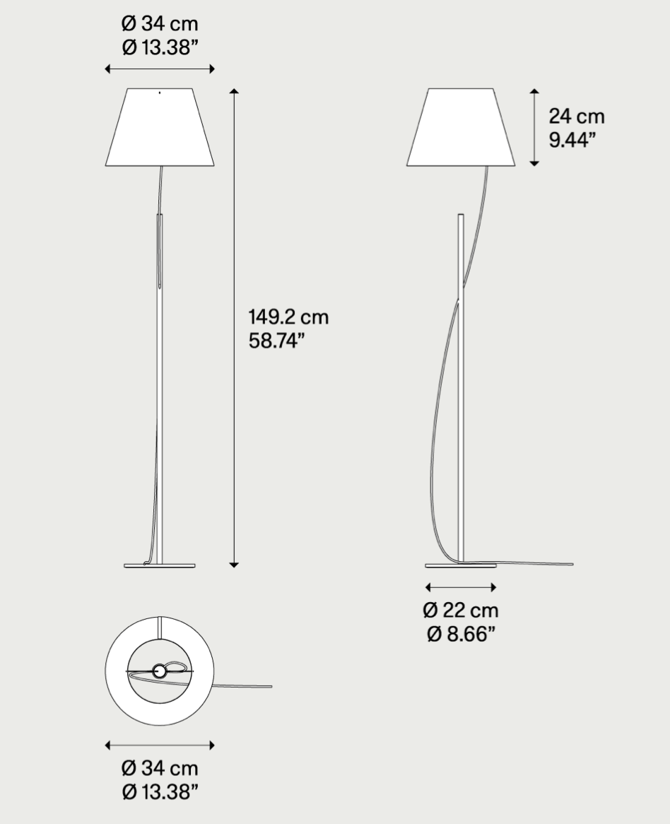 Hover Floor Lamp, LED, Touch Dim, IP20