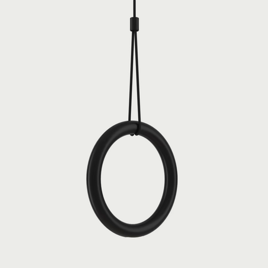 Lodes Ivy black pendant with a straight cable on a white background