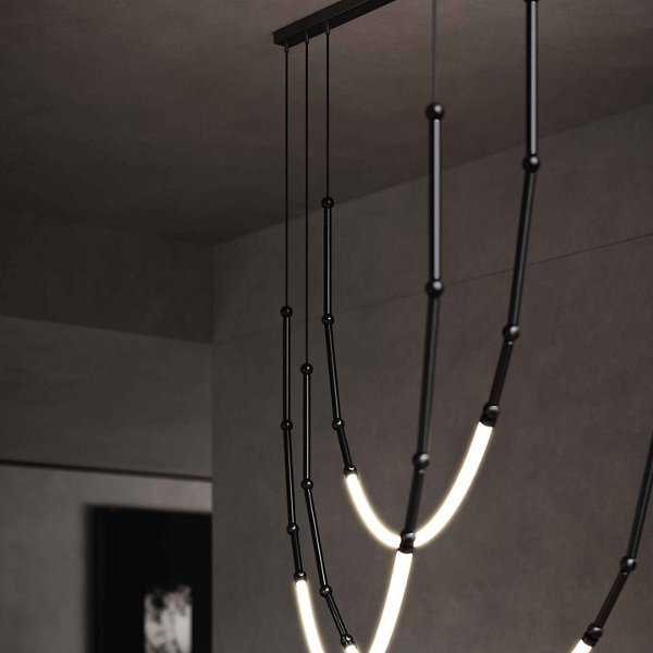 Leda Pendant, 4 Arm Chandelier, LED, 0-10v Dim, IP20