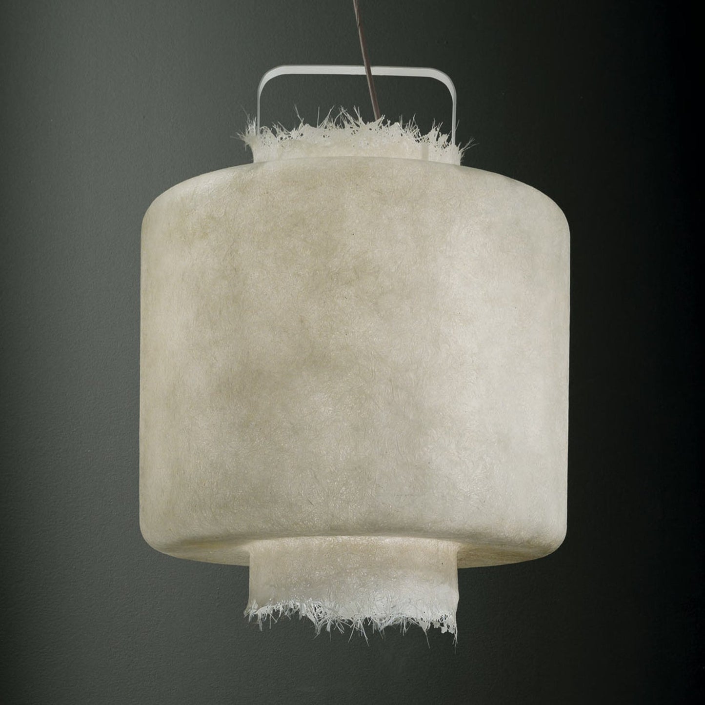 Kimono Pendant, Short, White Fibreglass, E27, IP20