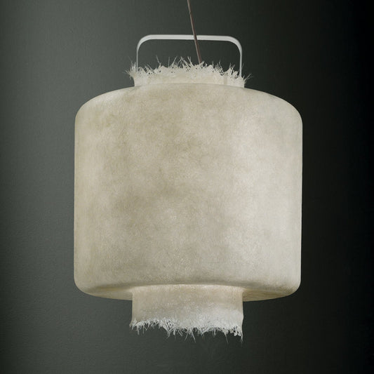 Kimono Pendant, Short, White Fibreglass, E27, IP20