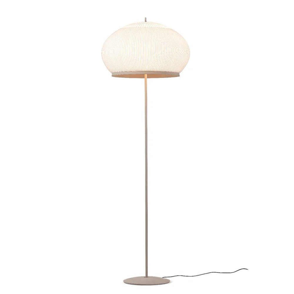 Knit Stem Floor Lamp, Oval Large, Stretch Knit Material over Polymer Orb, 33.6W, LED, On/Off or Dim