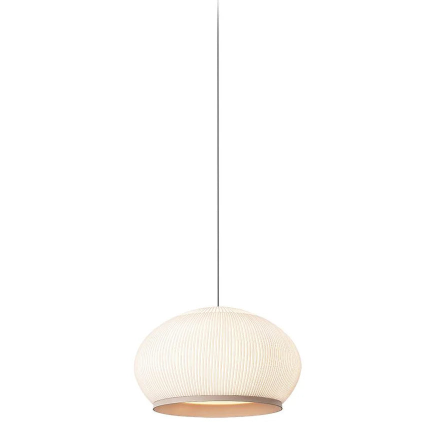 Knit Pendant, Oval 65 cm ø, Stretch Knit Material over Polymer Orb, 40.2W, LED, Dim