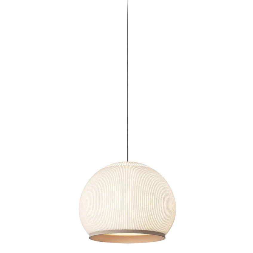 Knit Pendant, Round 65 cm ø, Stretch Knit Material over Polymer Orb, 40.2W, LED, Dim