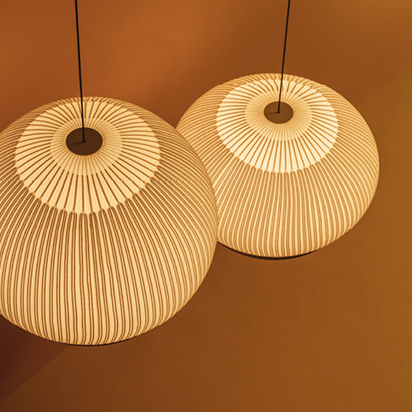 Knit Pendant, Round 45 cm ø, Stretch Knit Material over Polymer Orb, 33.6W, LED, Dim
