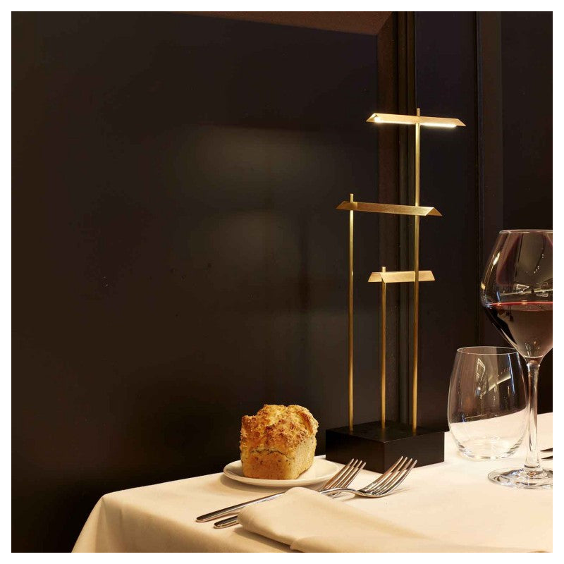 Knokke Wireless Table Lamp, Brass, LED, Touch Dim, IP20