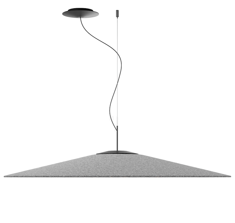 Koine Pendant, Acoustic Grey Felt, 110 cm, LED, 26W, Phase Dim, IP20