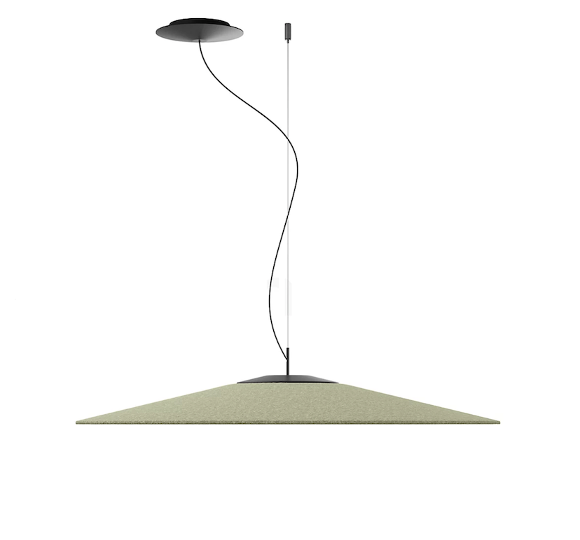 Koine Pendant, Acoustic Green Felt, 86 cm, LED, 26W, Phase Dim, IP20