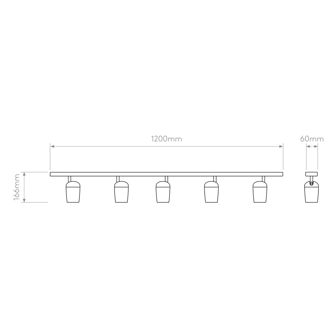 Koto Linear Spot Light, Adjustable, White, GU10, IP20