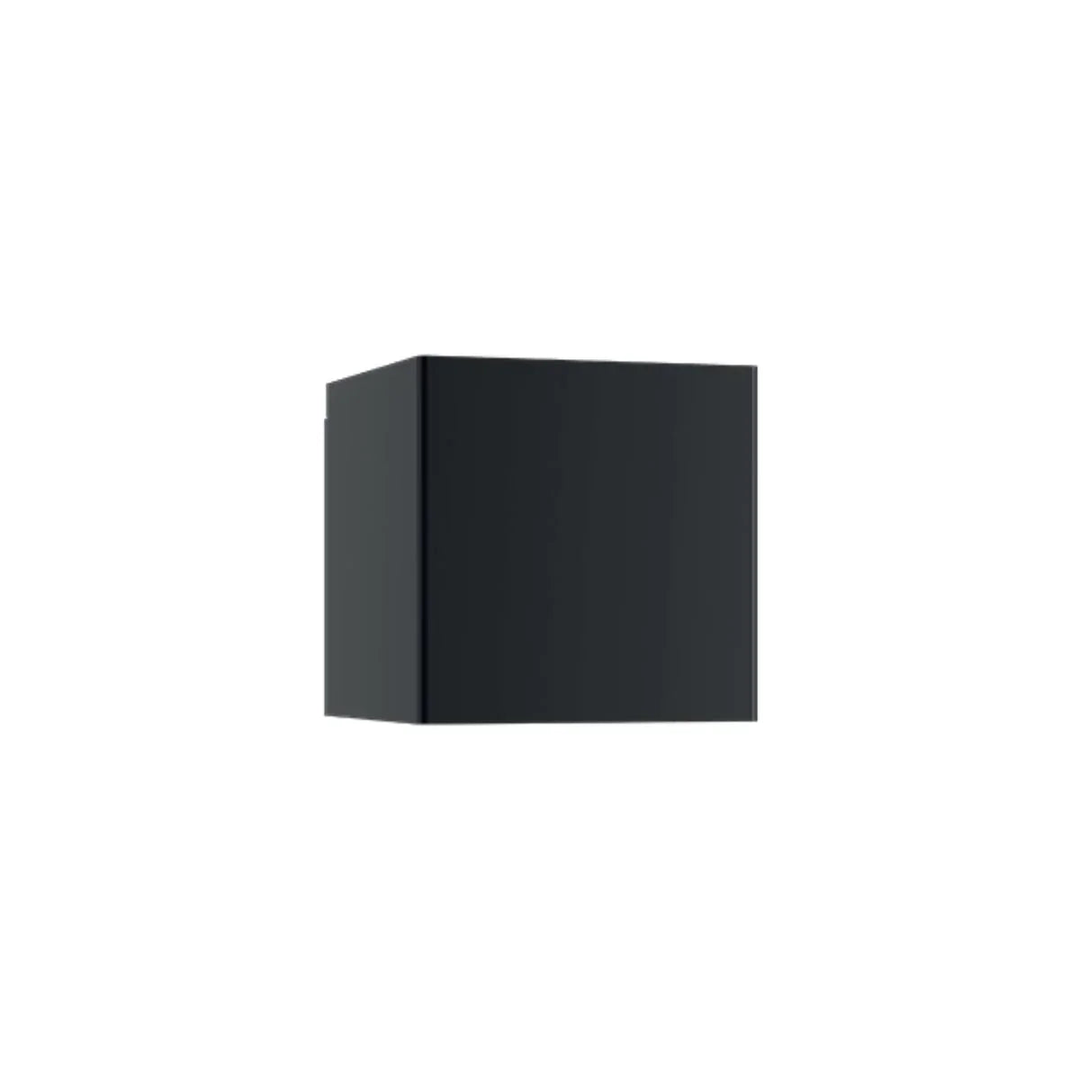 Black rectangular object on a white background