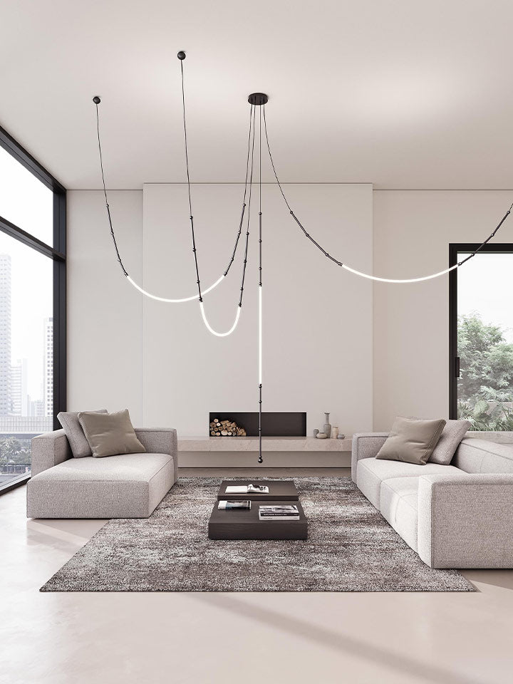 Leda Pendant, 4 Arm Chandelier, LED, 0-10v Dim, IP20