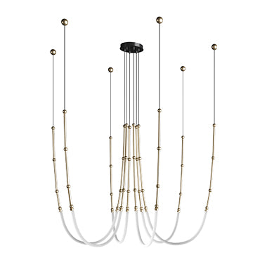 Leda Pendant, 6 Arm Chandelier, LED, 0-10v Dim, IP20