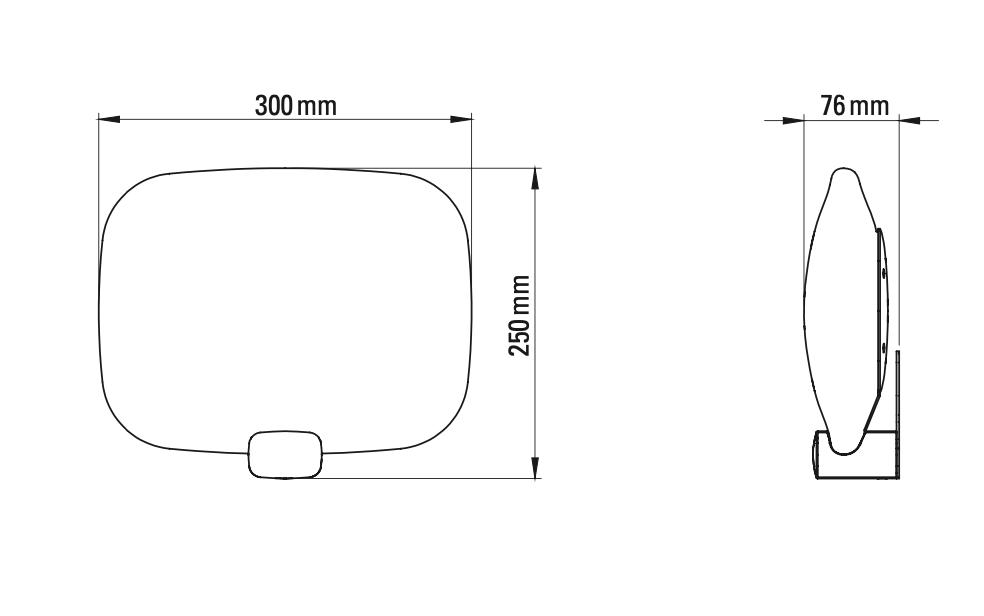 Tender Wall, Horizontal, LED, Triac Dim, IP44