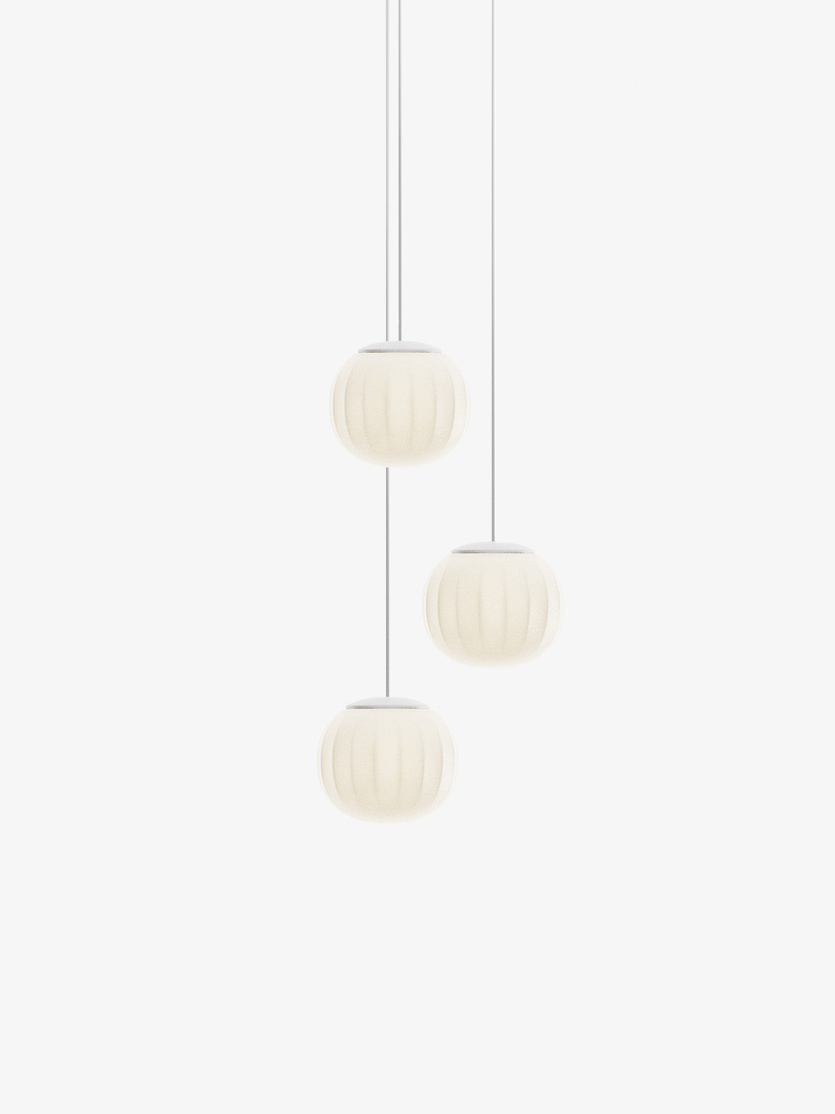 Lita Pendant, 42 cm, White Glass with Ash Wood Cap, E27, IP20