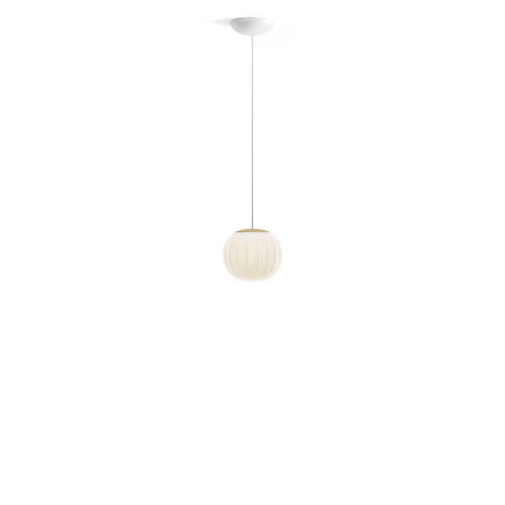 Lita Pendant, 14 cm, White Glass with Brass Cap, G9, IP20