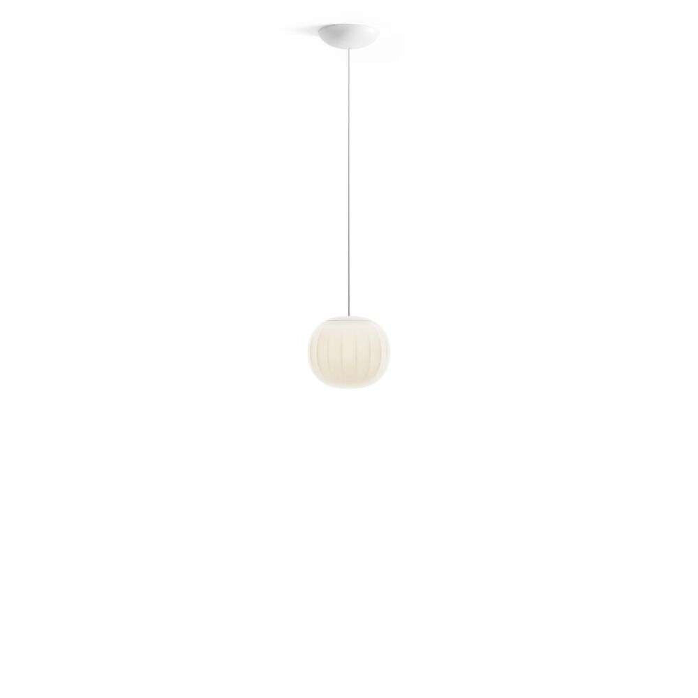 Lita Pendant, 18 cm, White Glass with White Cap, G9, IP20