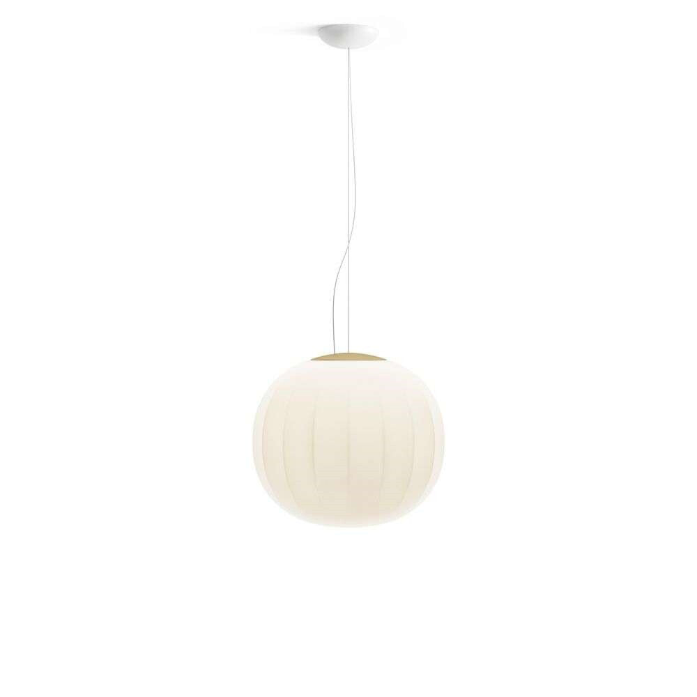 Lita Pendant, 42 cm, White Glass with Brass Cap, E27, IP20