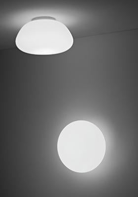 Lumi Poga Ceiling, 42 cm, White Glass, E27, IP20