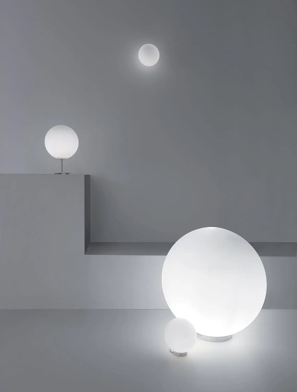 Lumi Sfera Wall, 9 cm, White Glass, G9, IP44