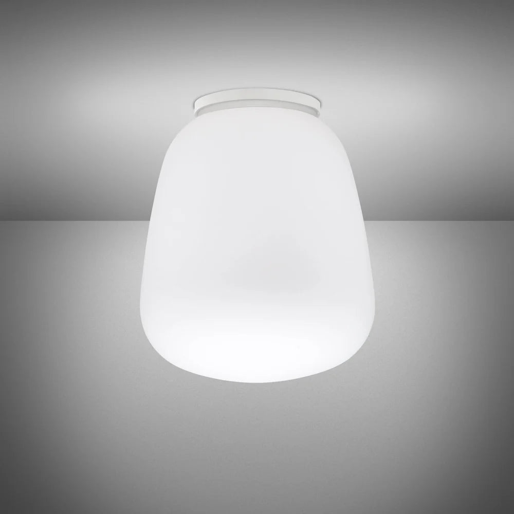 Lumi Baka Ceiling, 40 cm H, White Glass, E27, IP40