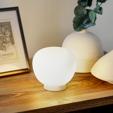 Lumi Mochi Table, 20 cm, White Glass, G9, IP40