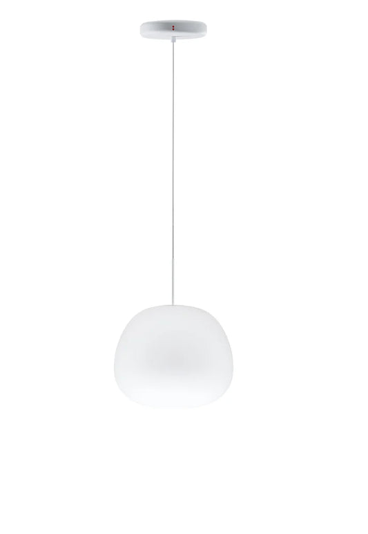 Lumi Mochi Pendant, 20 cm, White Glass, G9, IP40