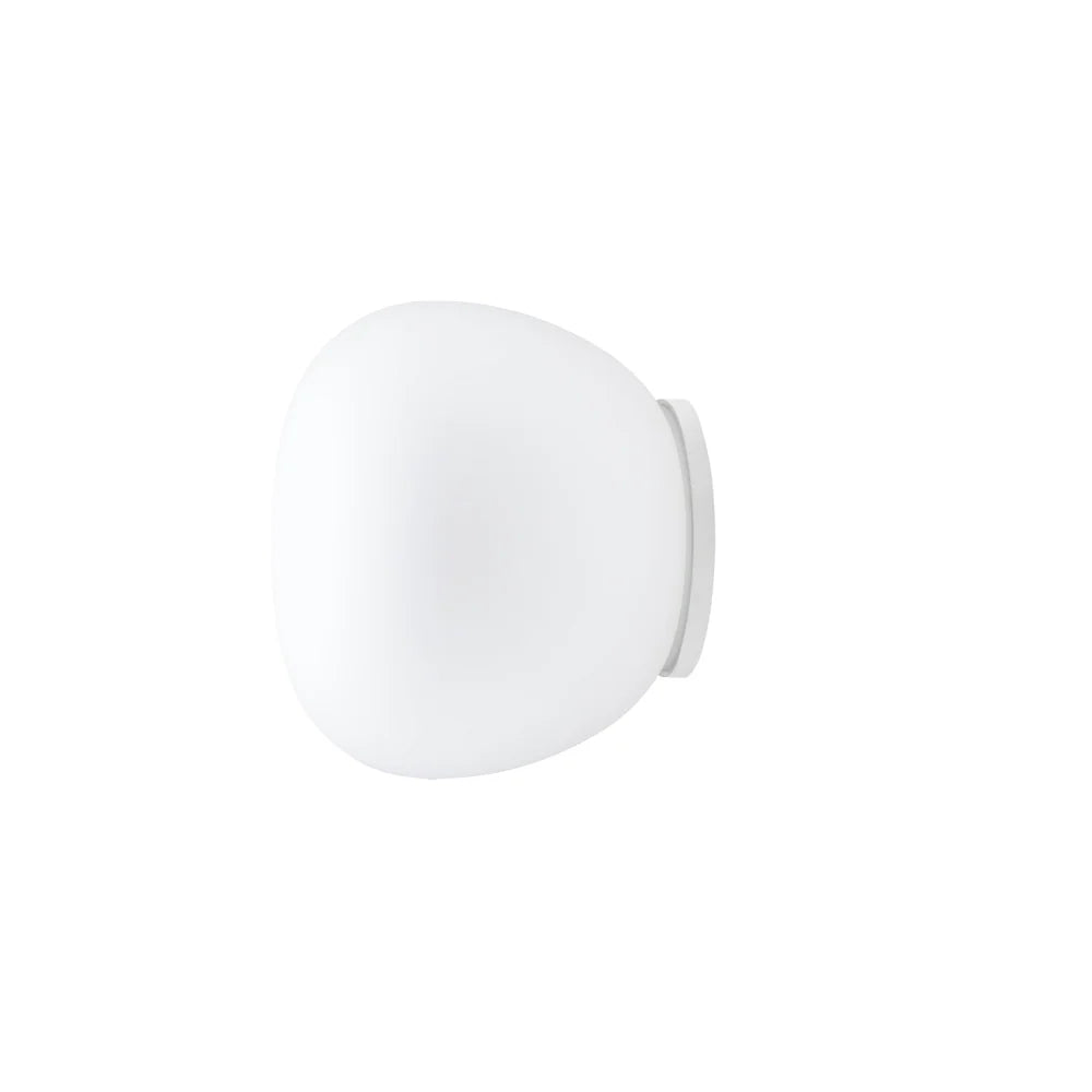 Lumi Mochi Wall, 30 cm, White Glass, E27, IP40