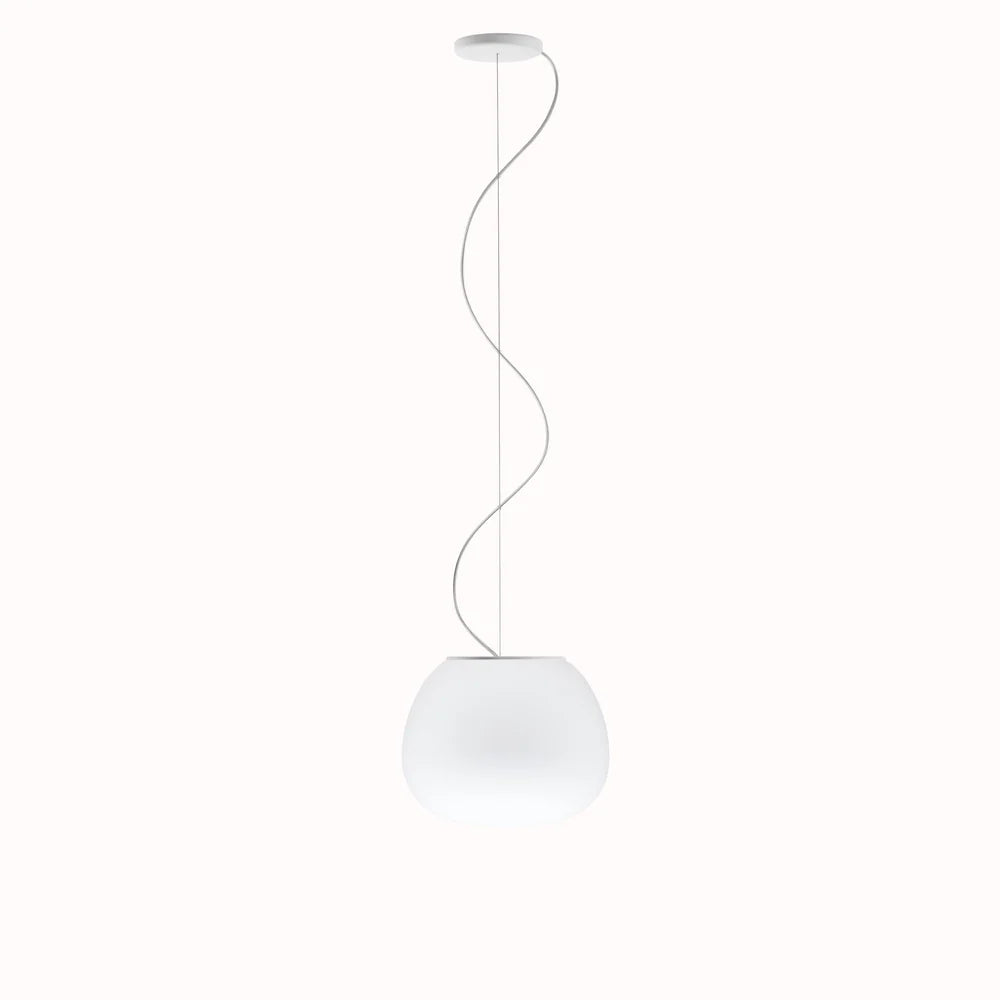 Lumi Mochi Pendant, 30 cm, White Glass, E27, IP20