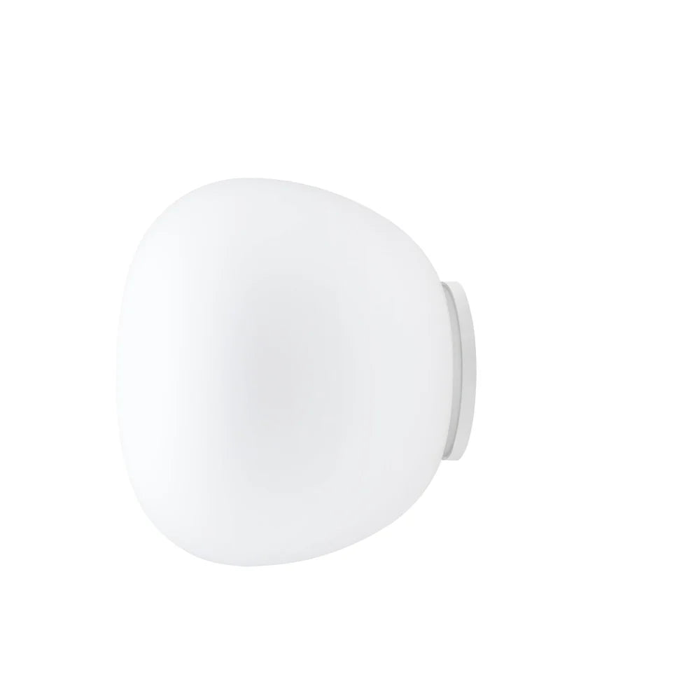 Lumi Mochi Wall, 38 cm, White Glass, E27, IP40