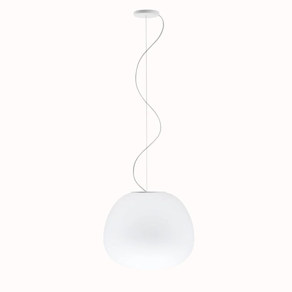 Lumi Mochi Pendant, 45 cm, White Glass, E27, IP20