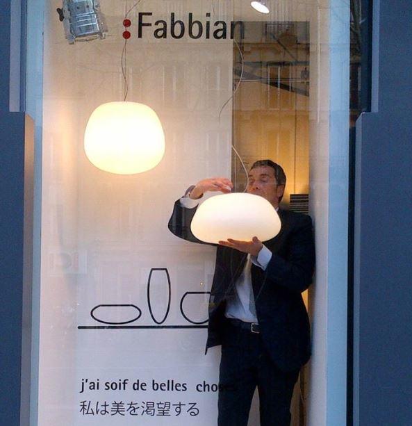 Lumi Poga Ceiling, 42 cm, White Glass, E27, IP20