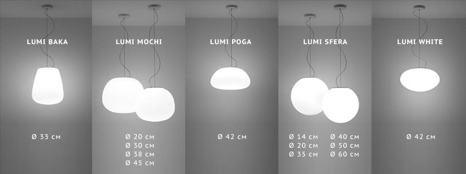 Lumi Mochi Pendant, 20 cm, White Glass, G9, IP40