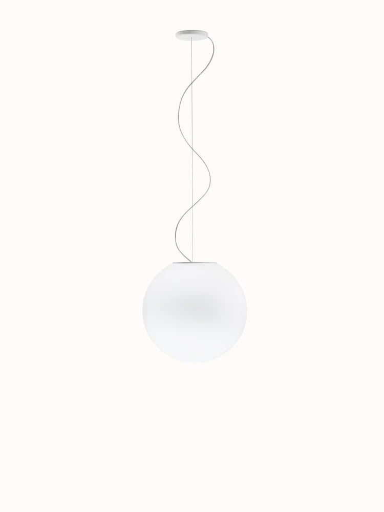 Lumi Sfera Pendant, 40 cm, White Glass, E27, IP40