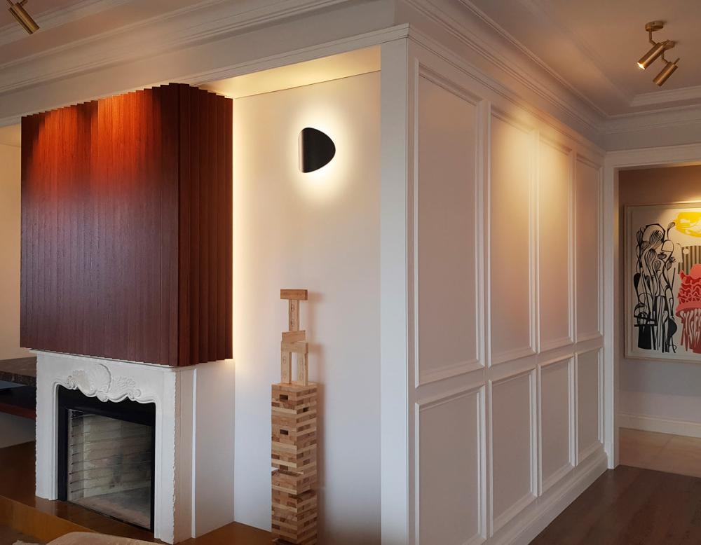 Lune Wall Light, Nickel, LED, Triac Dim, IP65 Indoor