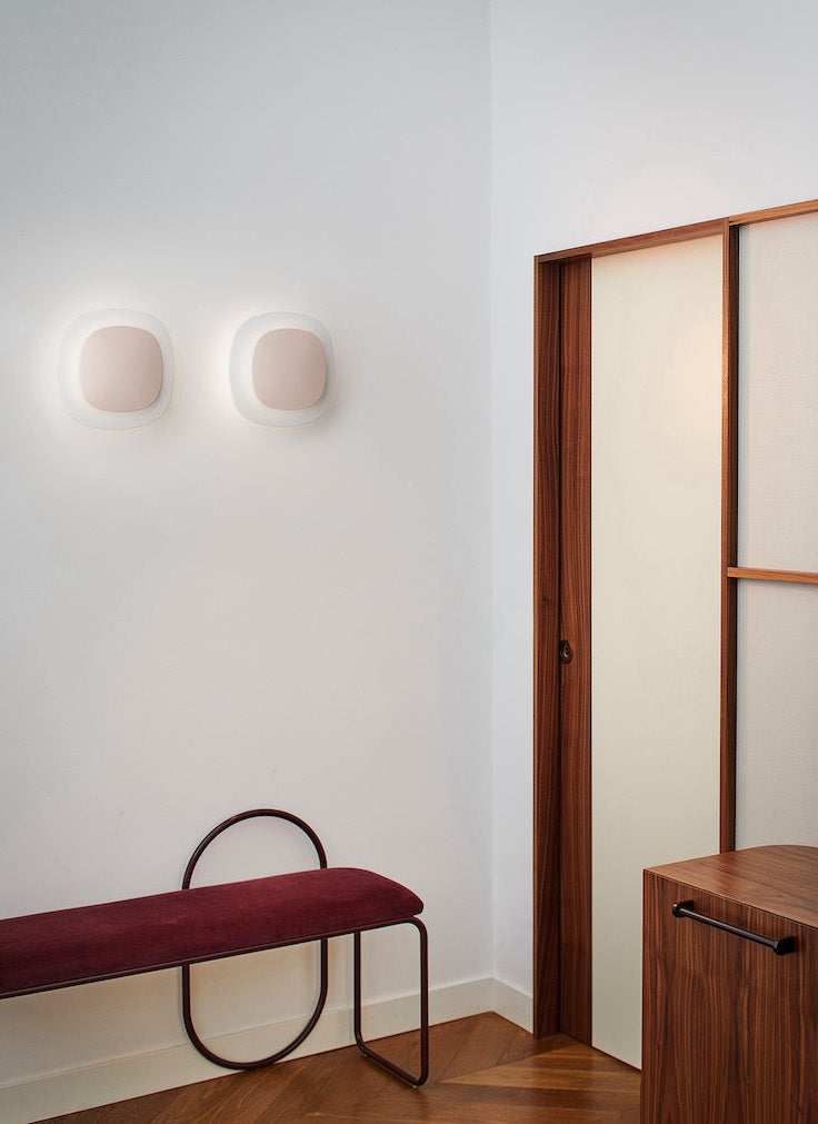 Luthien Wall, Sand Technopolymer Front with White Base, LED, Phase Dim, IP20