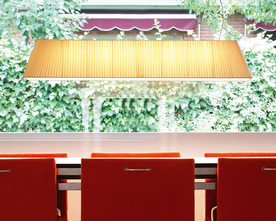 Mei Linear Pendant, 100 cm, Cotton Fabric, E27, IP20