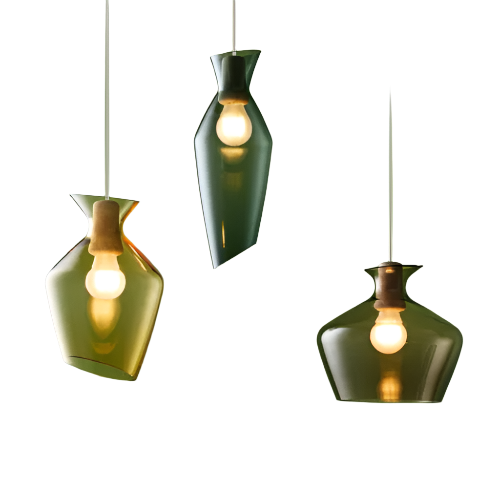 Malvasia Pendant, Transparent Colour Glass, E27, IP20