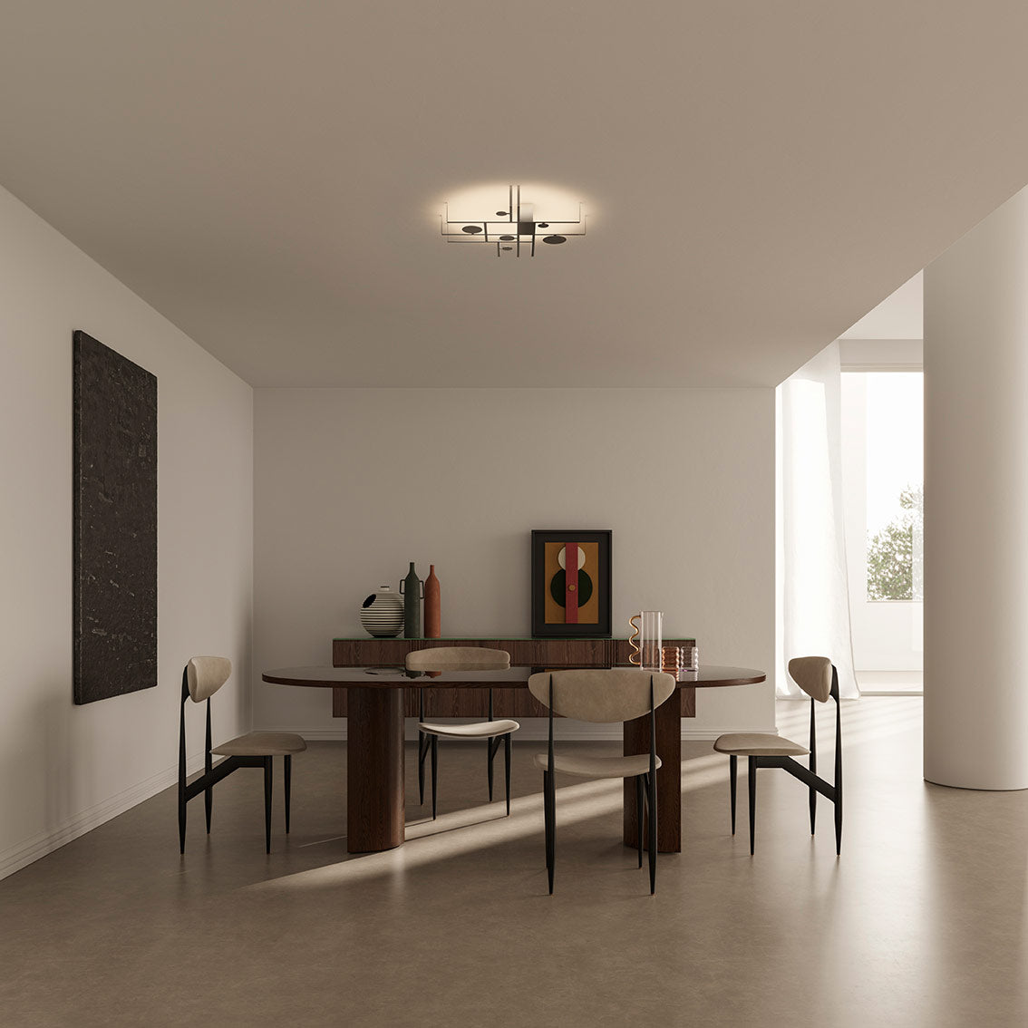 Manifesto Wall or Ceiling, White, LED, Push or 0/1-10v Dim, IP20